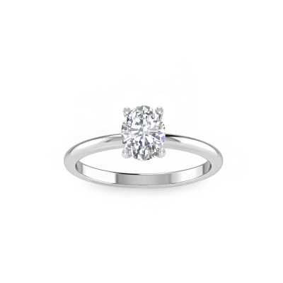 1 Ct Oval Lab Diamond Solitaire Ring