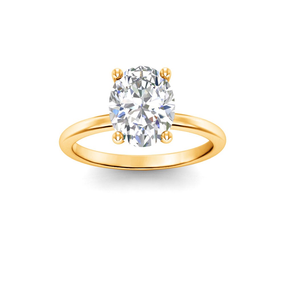 2 Ct Oval Diamond Solitaire Engagement Ring