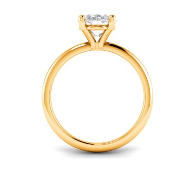 3.5 Ct Oval Lab Diamond Solitaire Engagement Ring