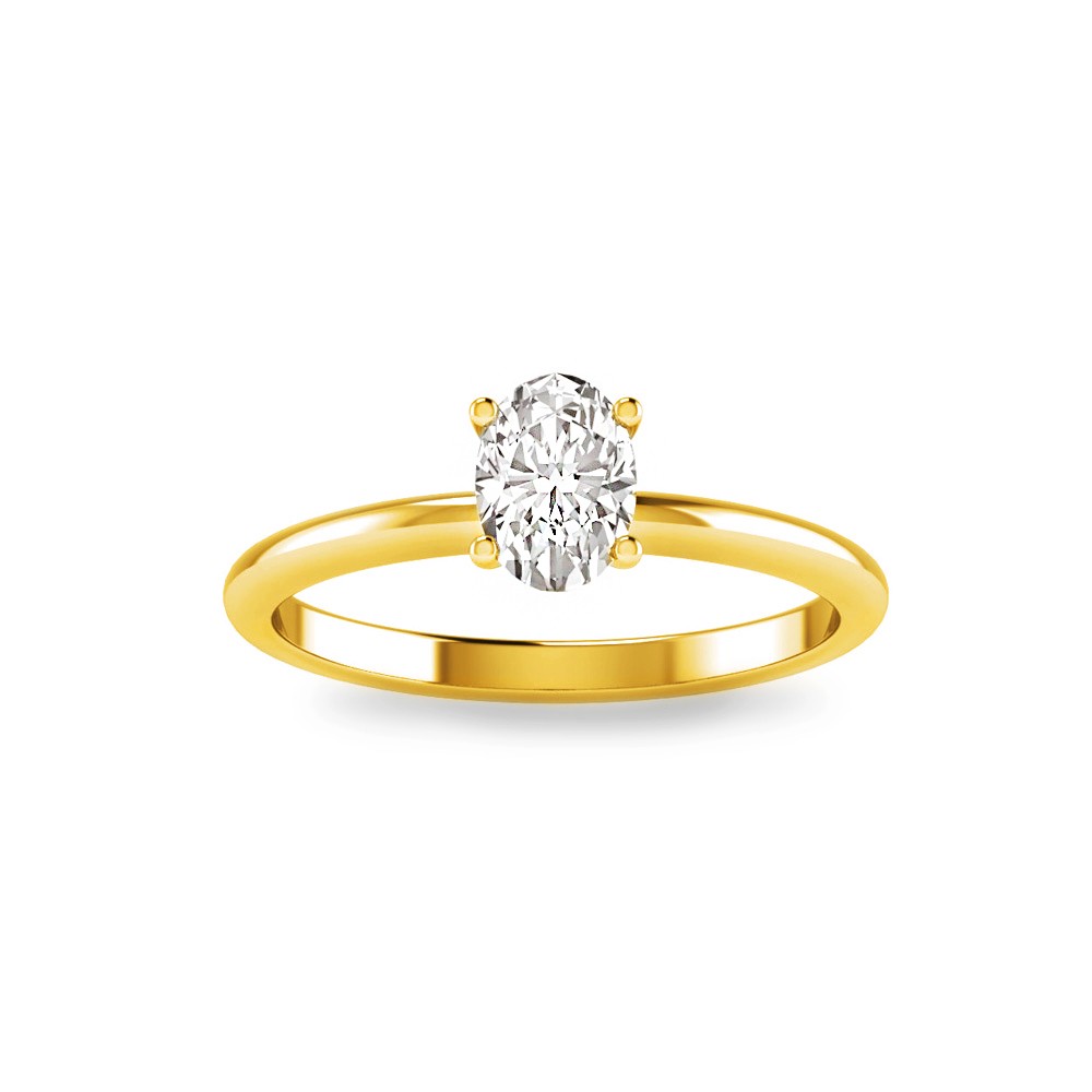 .75 Ct Oval Lab Diamond Solitaire Ring