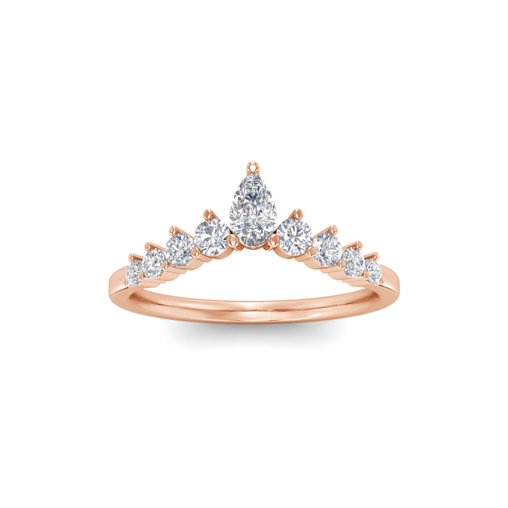 Pear Moissanite Tiara Ring