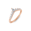 Pear Moissanite Tiara Ring