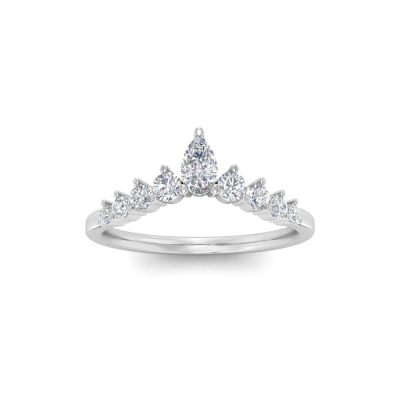 Pear Moissanite Tiara Ring