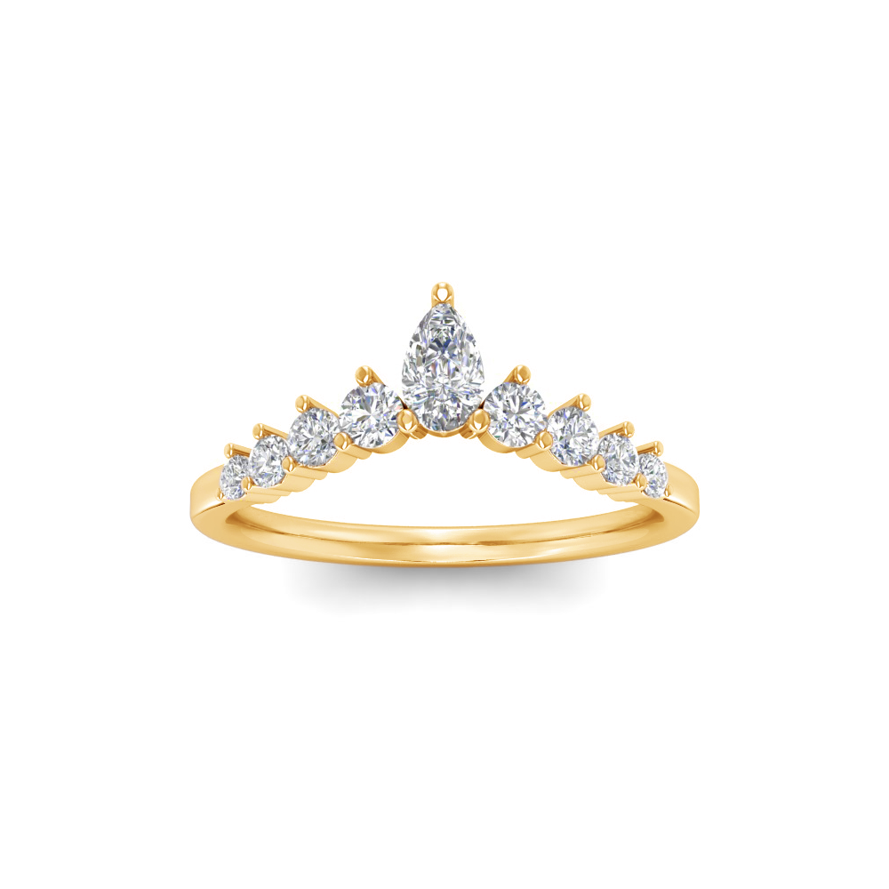 Pear Moissanite Tiara Ring