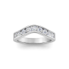 1 Ctw Round Moissanite Luxe Channel Set Curved Band