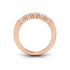1 Ctw Round CZ Luxe Prong Set Curved Band