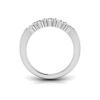 1 Ctw Round Moissanite Luxe Prong Set Curved Band