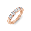 1 Ctw Round Moissanite Luxe Prong Set Wedding Band