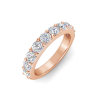 1 Ctw Ten Stone Round CZ Pavé Classic Wedding Band