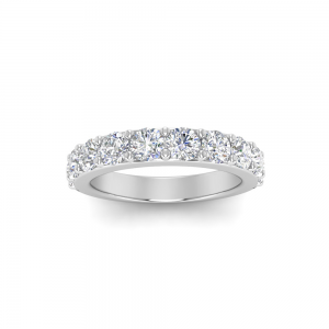 1.50 Ctw Ten Stone Round Lab Diamond Pavé Classic Wedding Band
