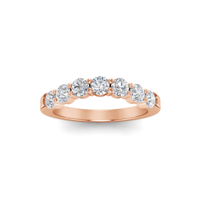 .80 Ctw Round Lab Diamond Statement Curved Band