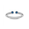 Two Birthstone Open Ring