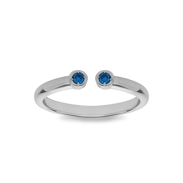 Two Birthstone Open Ring