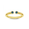 Two Birthstone Open Ring