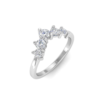5 Stone Moissanite Nesting Ring