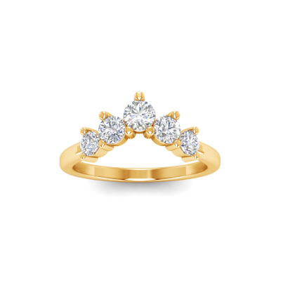 5 Stone Lab Diamond Nesting Ring
