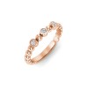Alternating Three Diamond Ring