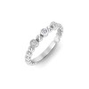 Alternating Three Diamond Ring