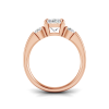 2.5 Ct Oval Lab Diamond & .46 Ctw Diamond Three Stone Engagement Ring