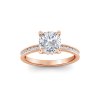 1.5 Ct Cushion Lab Diamond & .33 Ctw Diamond Surprise Channel Set Hidden Halo Engagement Ring