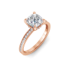 1.5 Ct Cushion Lab Diamond & .33 Ctw Diamond Surprise Channel Set Hidden Halo Engagement Ring
