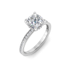1.83 Ct Cushion Natural Diamond Surprise Channel Set Hidden Halo Engagement Ring, GIA Certified