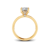 4 Ct Cushion Lab Diamond & .33 Ctw Diamond Surprise Channel Set Hidden Halo Engagement Ring