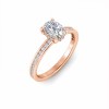 1.83 Ctw Elongated Cushion CZ Surprise Channel Set Hidden Halo Engagement Ring