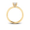 1.33 Ct Elongated Cushion Natural Diamond Surprise Channel Set Hidden Halo Engagement Ring, GIA Certified