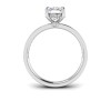 2 Ct Elongated Cushion Lab Diamond & .33 Ctw Diamond Surprise Channel Set Hidden Halo Engagement Ring