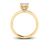 2.33 Ctw Elongated Cushion CZ Surprise Channel Set Hidden Halo Engagement Ring