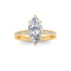 2 Ct Marquise Lab Diamond & .33 Ctw Diamond Surprise Channel Set Hidden Halo Engagement Ring