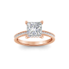 1 Ct Princess Lab Diamond & .33 Ctw Diamond Surprise Channel Set Hidden Halo Engagement Ring