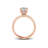 2.50 Ct Pear Lab Diamond & .33 Ctw Diamond Surprise Channel Set Hidden Halo Engagement Ring
