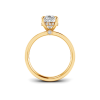 2 Ct Pear Lab Diamond & .33 Ctw Diamond Surprise Channel Set Hidden Halo Engagement Ring