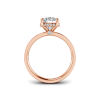 2.33 Ctw Round CZ Surprise Channel Set Hidden Halo Engagement Ring