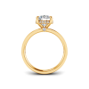 2 Ct Round Lab Diamond & .33 Ctw Diamond Surprise Channel Set Hidden Halo Engagement Ring