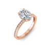 1.83 Ct Oval Natural Diamond Surprise Channel Set Hidden Halo Engagement Ring, GIA Certified