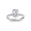 5 Ct Oval Lab Diamond & .33 Ctw Diamond Surprise Channel Set Hidden Halo Engagement Ring