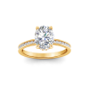 3.50 Ct Oval Lab Diamond & .33 Ctw Diamond Surprise Channel Set Hidden Halo Engagement Ring