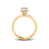 2 Ct Oval Lab Diamond & .33 Ctw Diamond Surprise Channel Set Hidden Halo Engagement Ring