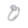 2.50 Ct Oval Lab Diamond & .33 Ctw Diamond Surprise Channel Set Hidden Halo Engagement Ring