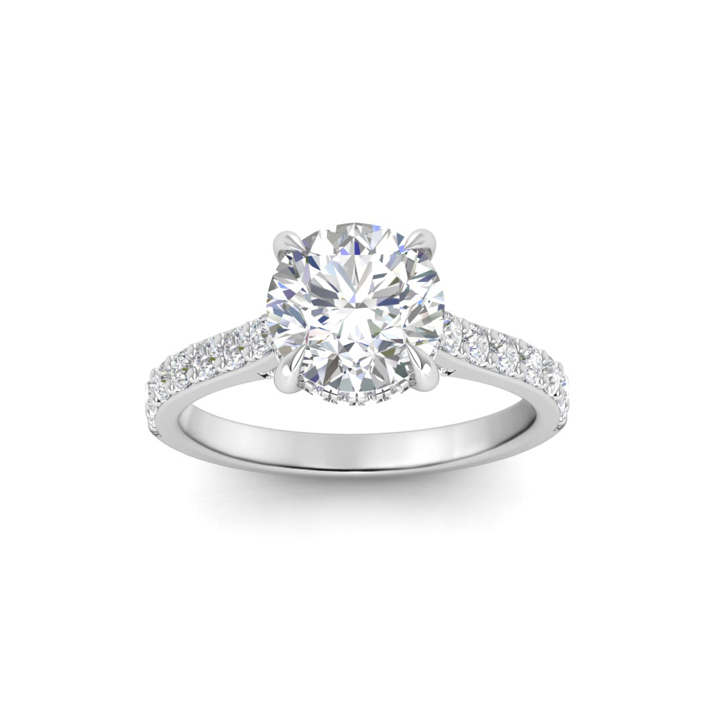 Gala Hidden Halo Engagement Ring Setting