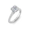 2.42 Ctw Cushion Diamond Gala Hidden Halo Engagement Ring