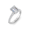 1.42 Ctw Emerald Diamond Gala Hidden Halo Engagement Ring