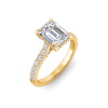 1.42 Ctw Emerald Diamond Gala Hidden Halo Engagement Ring