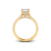 1.42 Ctw Emerald Diamond Gala Hidden Halo Engagement Ring