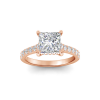 3.42 Ctw Princess CZ Gala Hidden Halo Engagement Ring