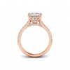 3.42 Ctw Princess CZ Gala Hidden Halo Engagement Ring