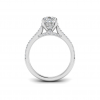 2 Ct Pear Moissanite & 0.42 Ctw Lab DIamond Gala Hidden Halo Engagement Ring